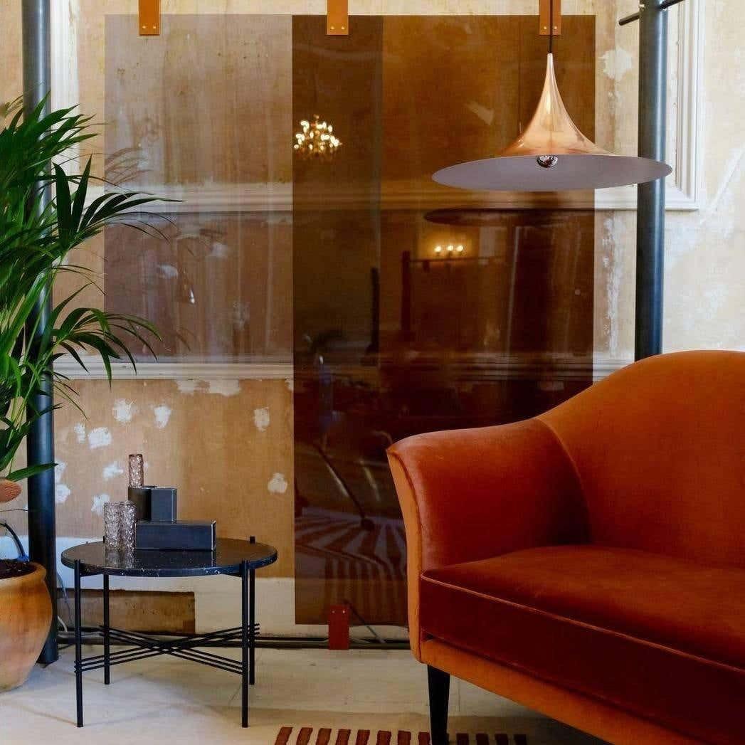Modern Arch Shaped Metal Semi Pendant Light for Dining Table and Kitchen