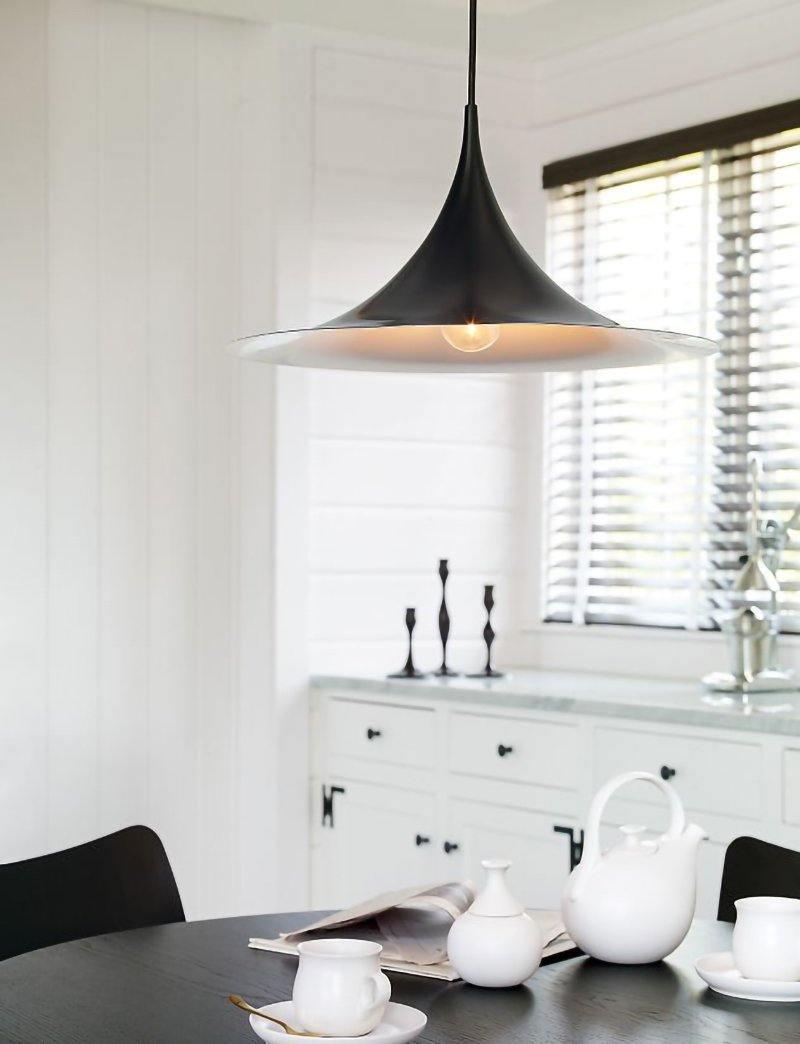 Modern Arch Shaped Metal Semi Pendant Light for Dining Table and Kitchen