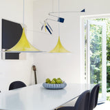 Modern Arch Shaped Metal Semi Pendant Light for Dining Table and Kitchen