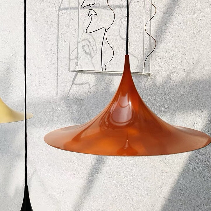 Modern Arch Shaped Metal Semi Pendant Light for Dining Table and Kitchen