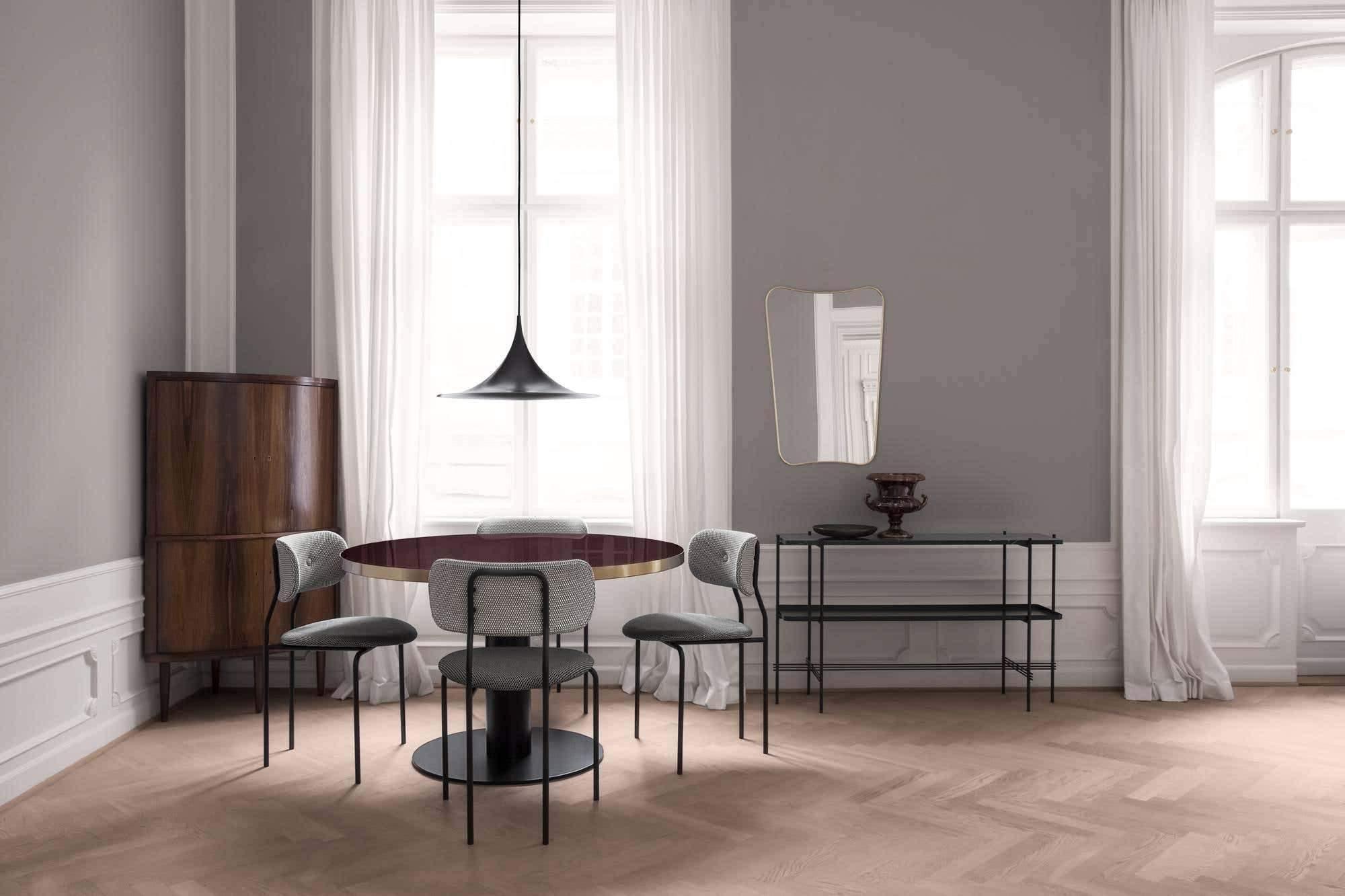 Modern Arch Shaped Metal Semi Pendant Light for Dining Table and Kitchen