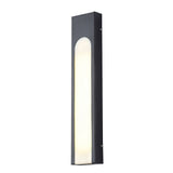 Modern Arched Trapezoid Outdoor LED Wall Sconce Waterproof Black Stainless Steel Porch Light
