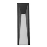 Modern Arched Trapezoid Outdoor LED Wall Sconce Waterproof Black Stainless Steel Porch Light