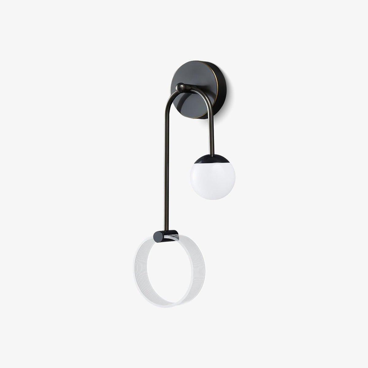 Modern Architectural LED Wall Sconce with Brass Finish and Three Color Temperature Modes