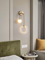 Modern Architectural LED Wall Sconce with Brass Finish and Three Color Temperature Modes