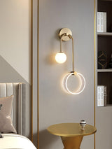 Modern Architectural LED Wall Sconce with Brass Finish and Three Color Temperature Modes