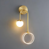 Modern Architectural LED Wall Sconce with Brass Finish and Three Color Temperature Modes