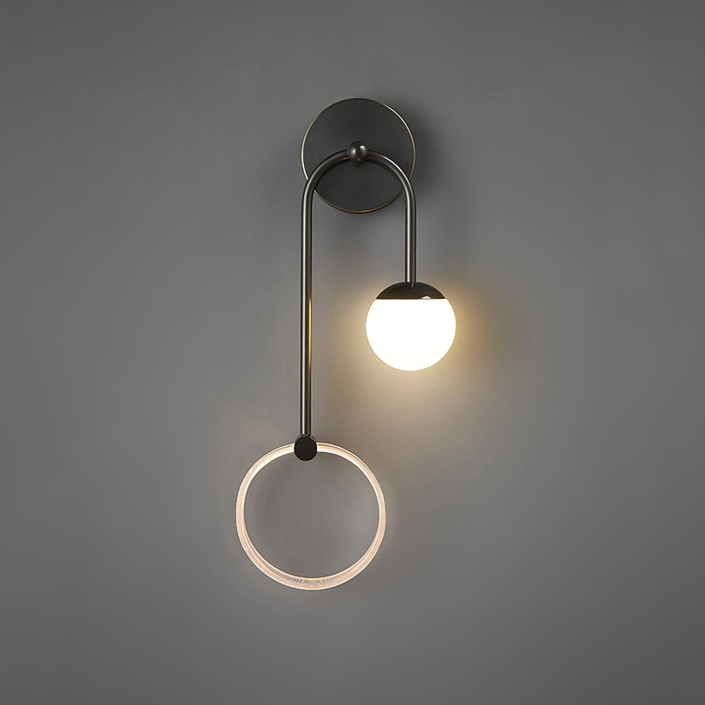 Modern Architectural LED Wall Sconce with Brass Finish and Three Color Temperature Modes