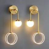 Modern Architectural LED Wall Sconce with Brass Finish and Three Color Temperature Modes
