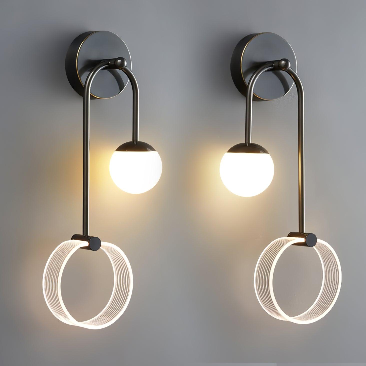 Modern Architectural LED Wall Sconce with Brass Finish and Three Color Temperature Modes