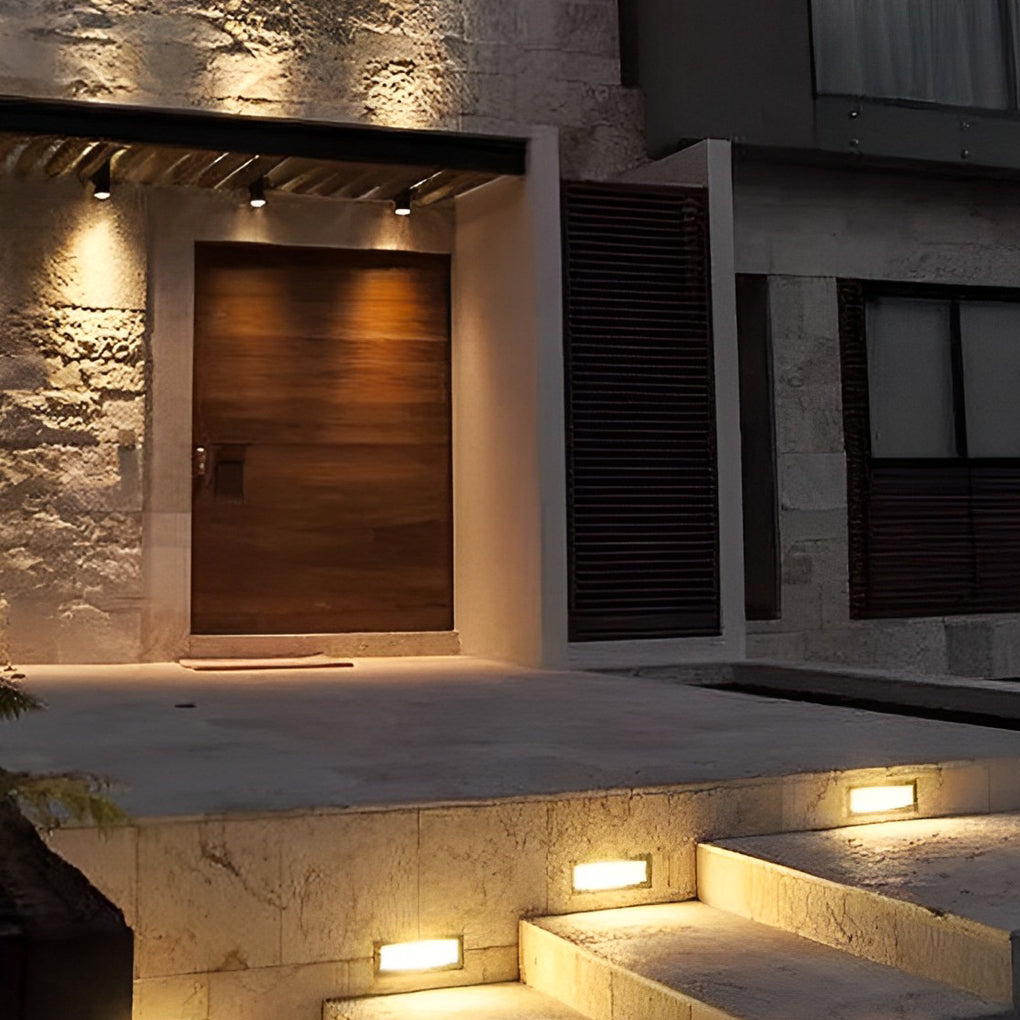Modern Architectural Recessed LED Step Lights 3W Aluminum Outdoor Wall Path Lighting for Stairs and Gardens