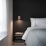 Modern Art Deco Adjustable LED Wall Sconce with Rotating Frosted Acrylic Dual Material Shade