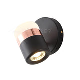 Modern Art Deco Adjustable LED Wall Sconce with Rotating Frosted Acrylic Dual Material Shade