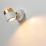 Modern Art Deco Adjustable LED Wall Sconce with Rotating Frosted Acrylic Dual Material Shade