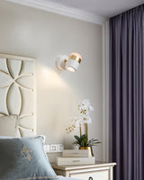 Modern Art Deco Adjustable LED Wall Sconce with Rotating Frosted Acrylic Dual Material Shade