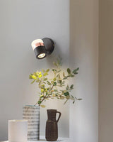 Modern Art Deco Adjustable LED Wall Sconce with Rotating Frosted Acrylic Dual Material Shade
