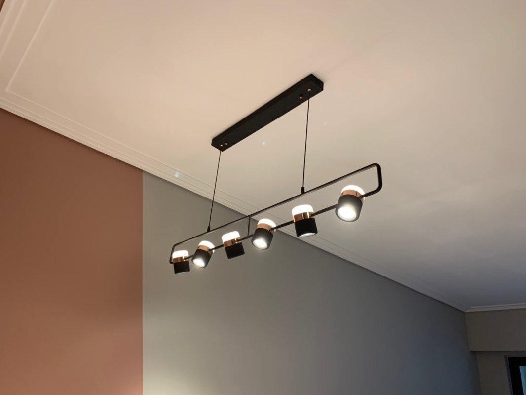 Modern Art Deco Geometric LED Pendant Light with Adjustable Rotating Acrylic Shade