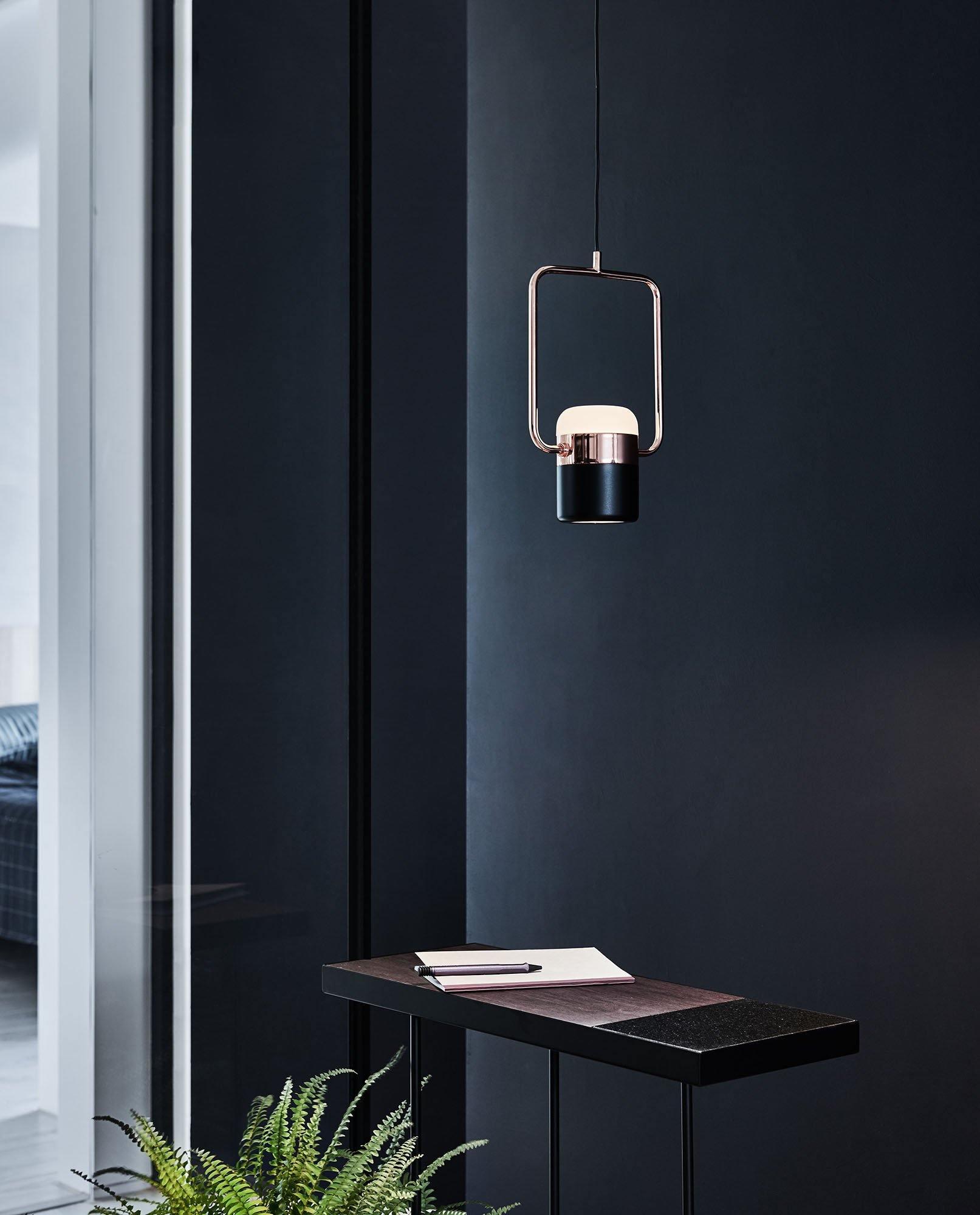 Modern Art Deco Geometric LED Pendant Light with Adjustable Rotating Acrylic Shade