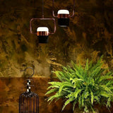 Modern Art Deco Geometric LED Pendant Light with Adjustable Rotating Acrylic Shade