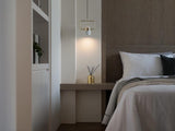 Modern Art Deco Geometric LED Pendant Light with Adjustable Rotating Acrylic Shade
