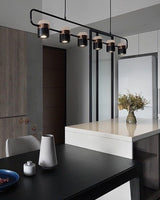 Modern Art Deco Geometric LED Pendant Light with Adjustable Rotating Acrylic Shade