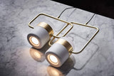 Modern Art Deco Geometric LED Pendant Light with Adjustable Rotating Acrylic Shade