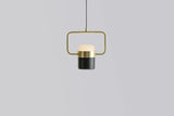 Modern Art Deco Geometric LED Pendant Light with Adjustable Rotating Acrylic Shade