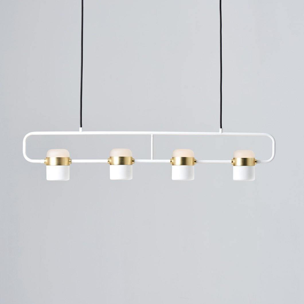 Modern Art Deco Geometric LED Pendant Light with Adjustable Rotating Acrylic Shade