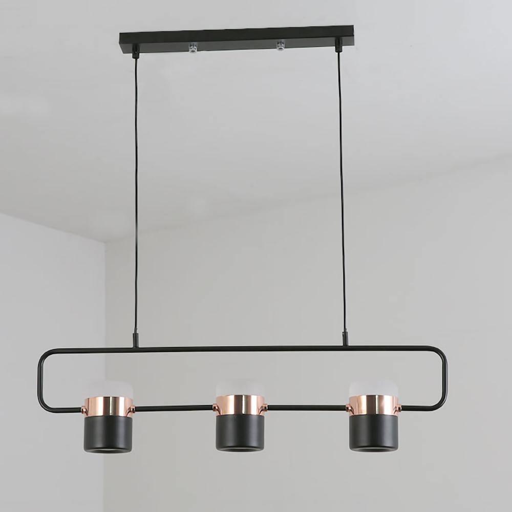 Modern Art Deco Geometric LED Pendant Light with Adjustable Rotating Acrylic Shade