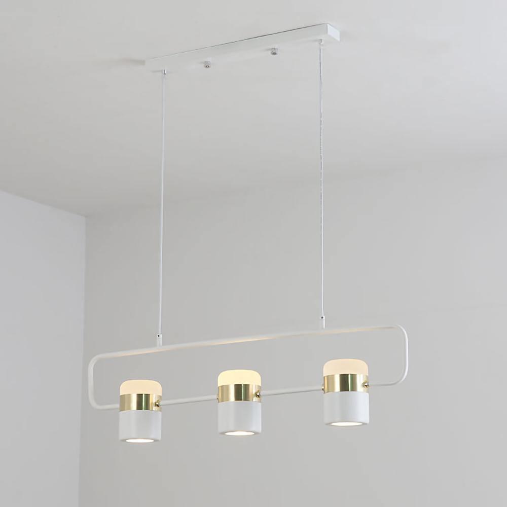 Modern Art Deco Geometric LED Pendant Light with Adjustable Rotating Acrylic Shade