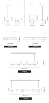Modern Art Deco Geometric LED Pendant Light with Adjustable Rotating Acrylic Shade
