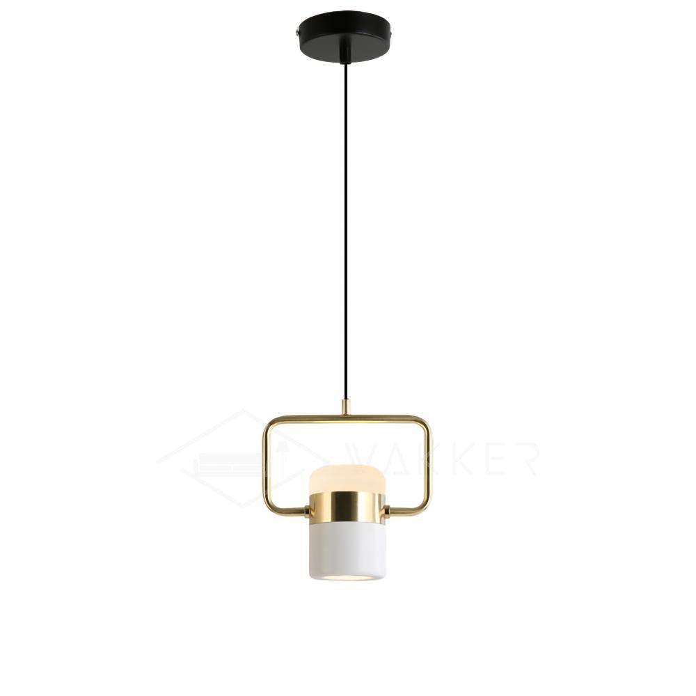 Modern Art Deco Geometric LED Pendant Light with Adjustable Rotating Acrylic Shade