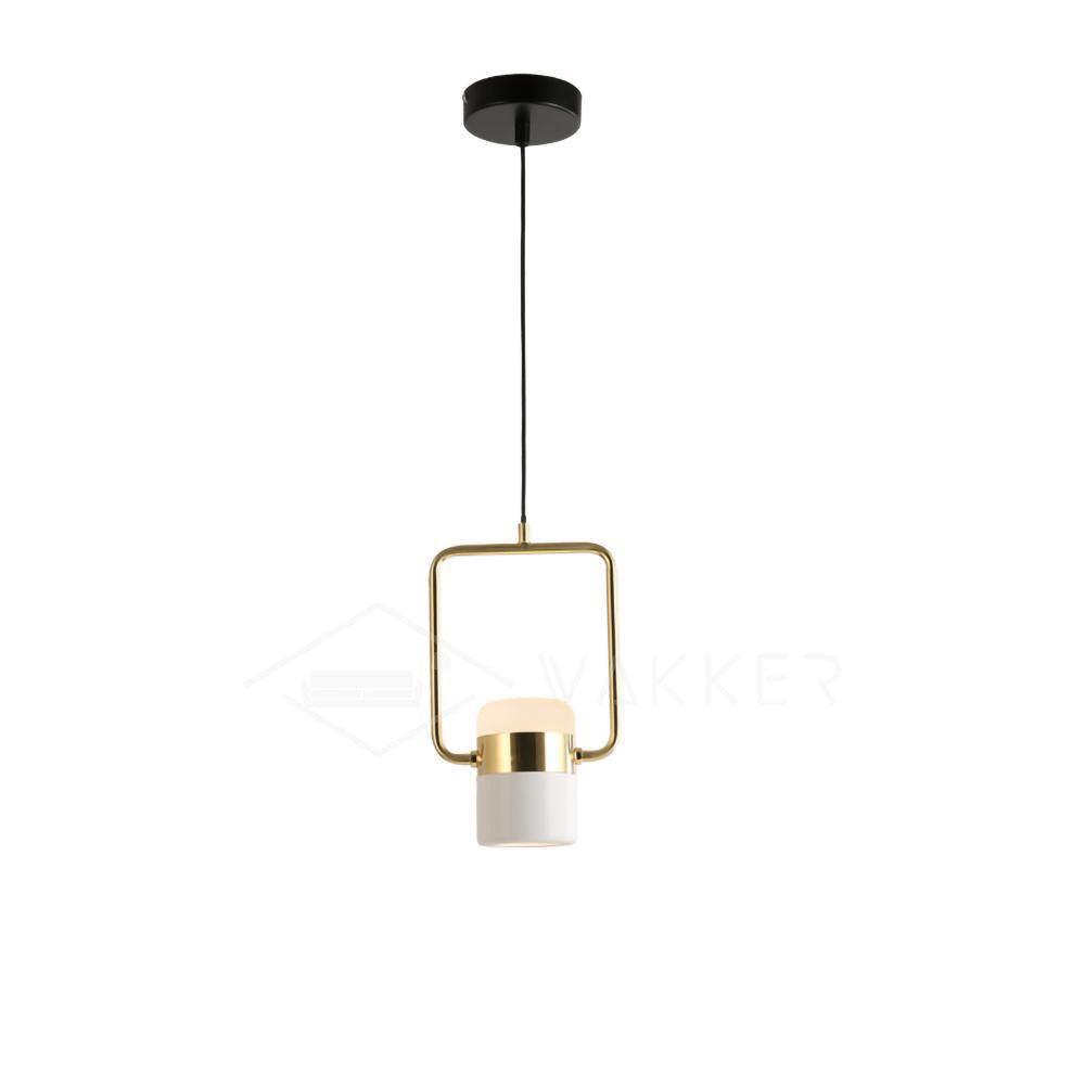 Modern Art Deco Geometric LED Pendant Light with Adjustable Rotating Acrylic Shade