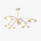 Modern Art Deco Mushroom Silhouette Glass Pendant Light Gold Chandelier Ceiling Fixture