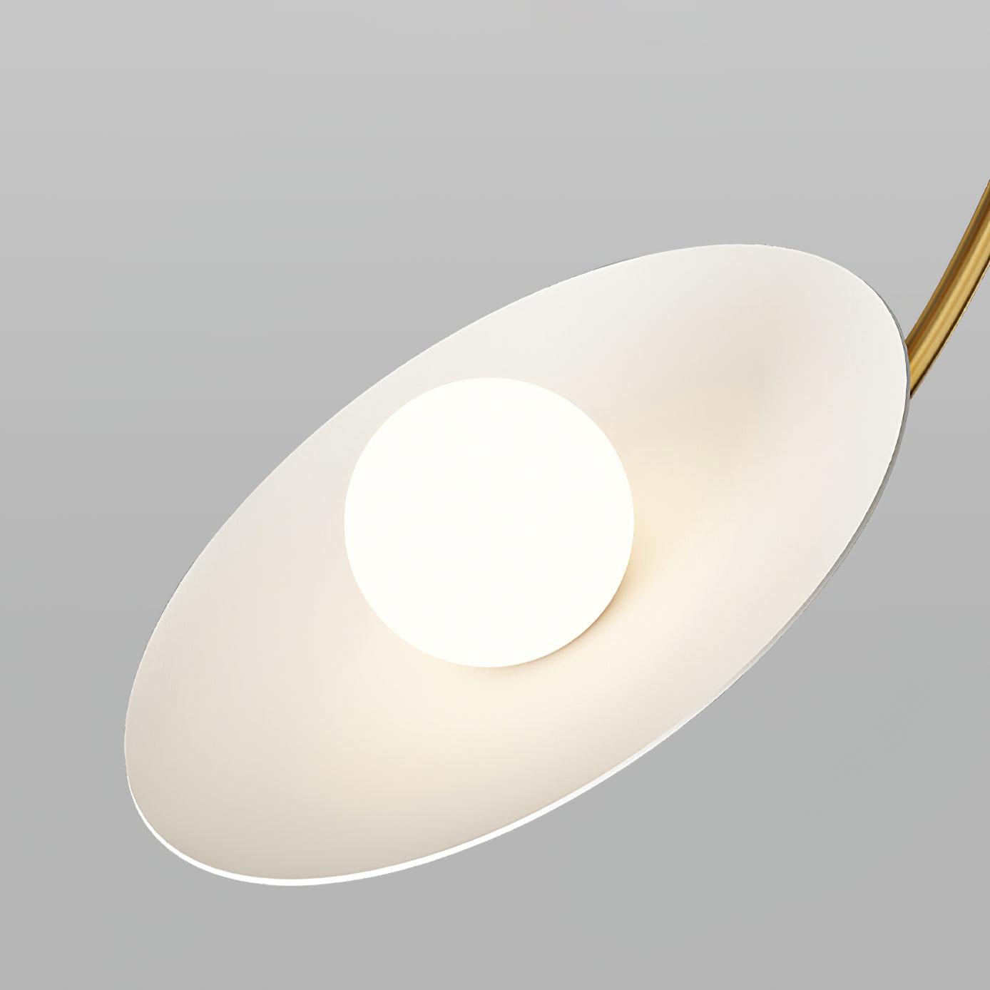 Modern Art Deco Mushroom Silhouette Glass Pendant Light Gold Chandelier Ceiling Fixture