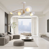 Modern Art Deco Mushroom Silhouette Glass Pendant Light Gold Chandelier Ceiling Fixture