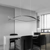 Modern Art Strips LED Pendant Light Nordic Stepless Dimming Hardware Plating Chandelier for Dining Room