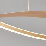 Modern Art Strips LED Pendant Light Nordic Stepless Dimming Hardware Plating Chandelier for Dining Room