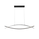 Modern Art Strips LED Pendant Light Nordic Stepless Dimming Hardware Plating Chandelier for Dining Room