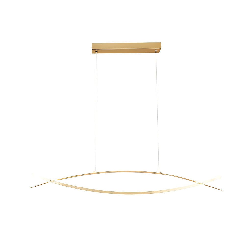 Modern Art Strips LED Pendant Light Nordic Stepless Dimming Hardware Plating Chandelier for Dining Room