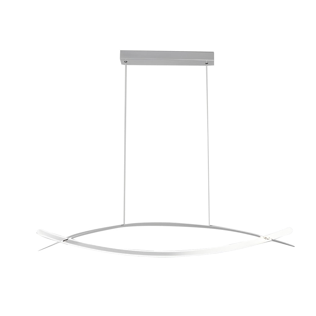 Modern Art Strips LED Pendant Light Nordic Stepless Dimming Hardware Plating Chandelier for Dining Room