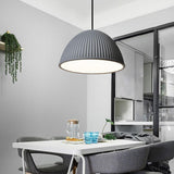 Modern Artistic Bowl Pendant Light Metal Resin Hanging Ceiling Fixture for Kitchen Island