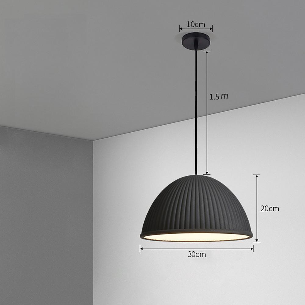 Modern Artistic Bowl Pendant Light Metal Resin Hanging Ceiling Fixture for Kitchen Island