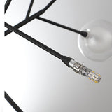 Modern Artistic Branch Glass Globe LED Chandelier Gold Black Pendant Lighting Fixture
