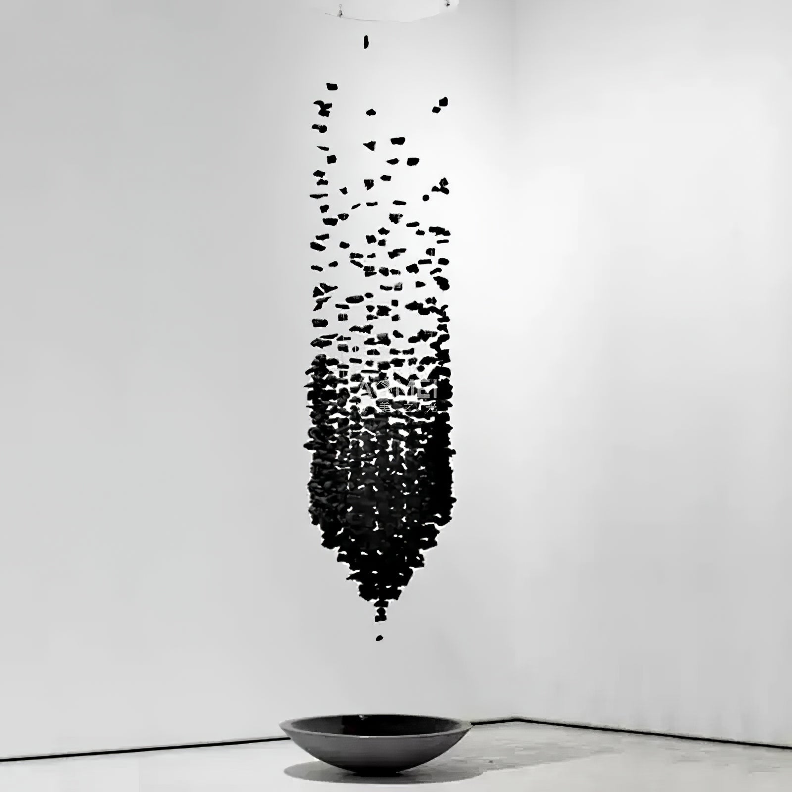 Modern Artistic Charcoal Crown LED Chandelier Minimalist Black Pendant Light