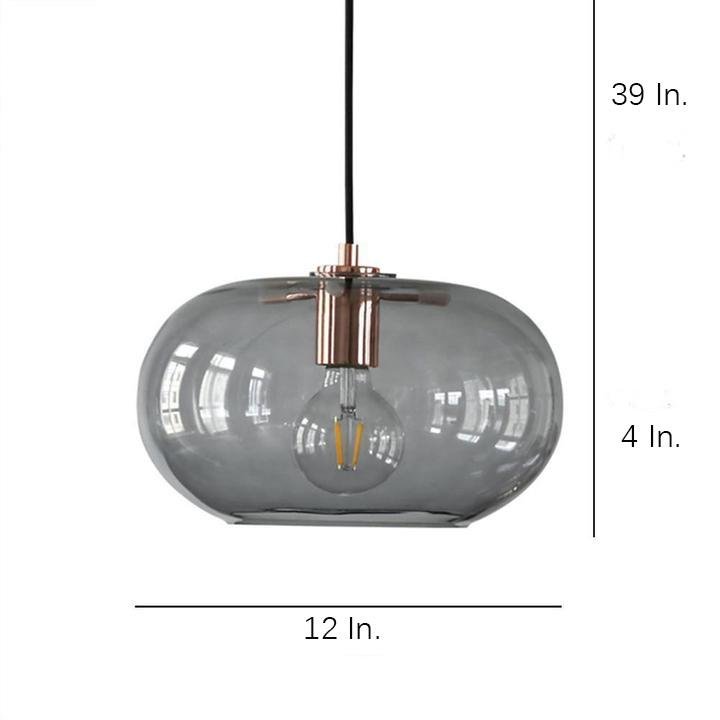 Modern Artistic Electroplated Glass Pendant Light Nordic LED Hanging Island Lamp