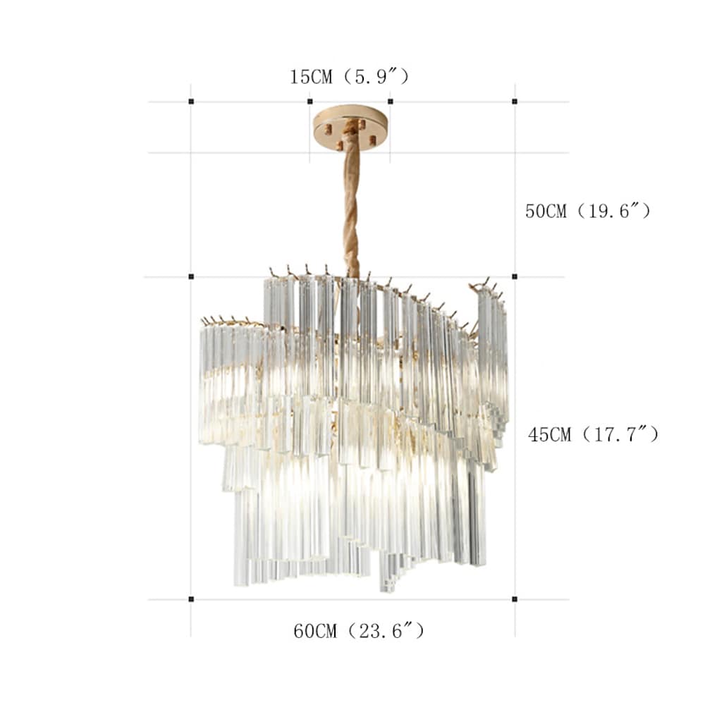 Modern Artistic Glass Crystal LED Chandelier Pendant Light for Dining and Living Rooms