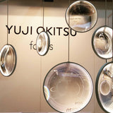 Modern Artistic Glass Lens LED Hanging Light Floating Multi Head Pendant Fixture