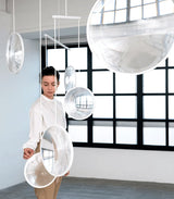Modern Artistic Glass Lens LED Hanging Light Floating Multi Head Pendant Fixture