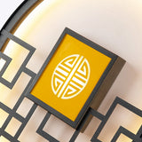 Modern Asian Style Round Outdoor LED Wall Lamp for Villa Courtyard Landscape Lighting